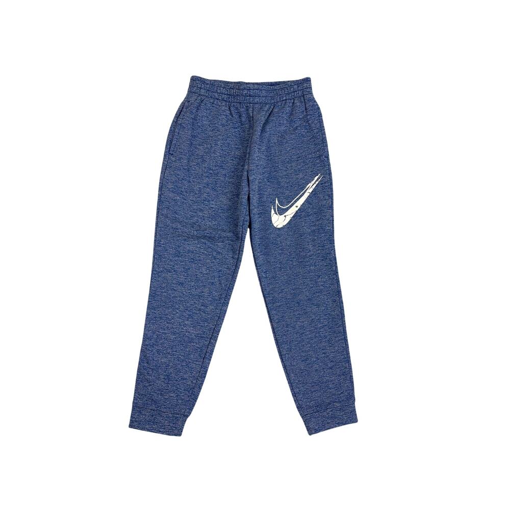 Nike Therma-FIT Joggers White Swoosh Drawstring Sweatpants Youth Large 14/16